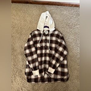 American Eagle Hooded Flannel